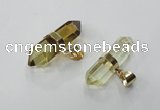 NGP1363 7*35mm - 11*30mm faceted nuggets lemon quartz pendants