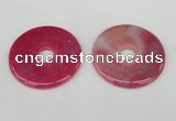 NGP1371 7*50mm - 8*55mm donut agate gemstone pendants