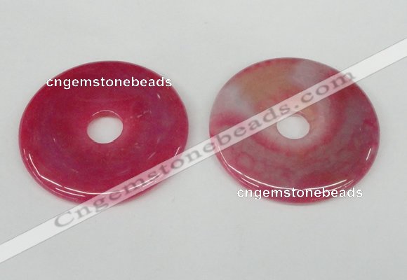 NGP1371 7*50mm - 8*55mm donut agate gemstone pendants