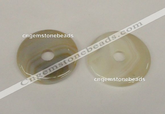 NGP1376 7*50mm - 8*55mm donut agate gemstone pendants