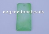 NGP138 2pcs 30*40mm rectangle dyed white jade gemstone pendants