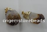 NGP1388 18*35mm - 20*50mm nuggets citrine gemstone pendants