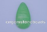 NGP140 2pcs 30*60mm teardrop dyed white jade gemstone pendants