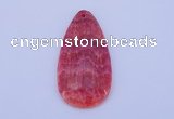 NGP141 2pcs 30*60mm teardrop dyed rhodochrosite gemstone pendants