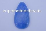 NGP142 2pcs 30*60mm teardrop dyed white jade gemstone pendants