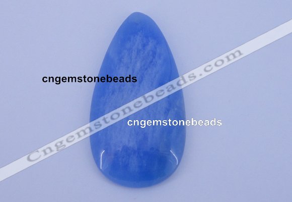 NGP142 2pcs 30*60mm teardrop dyed white jade gemstone pendants