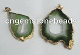 NGP1429 30*45mm - 45*55mm freeform plated druzy agate pendants