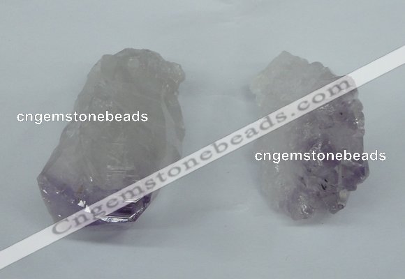 NGP1441 20*45mm - 25*55mm nuggets amethyst gemstone pendants