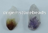 NGP1442 20*45mm - 25*55mm nuggets amethyst & citrine pendants