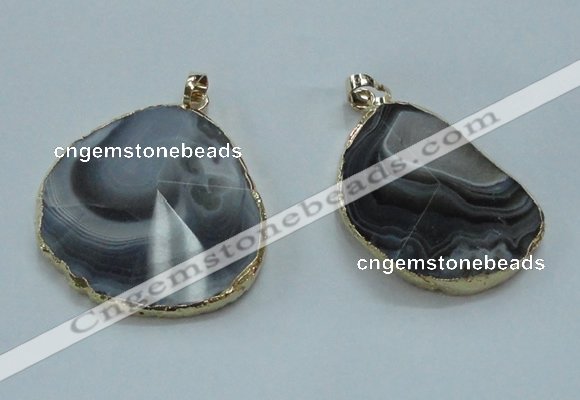 NGP1449 30*40mm - 35*45mm freeform botswana agate pendants