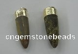 NGP1455 11*35mm - 13*45mm bullet agate gemstone pendants wholesale