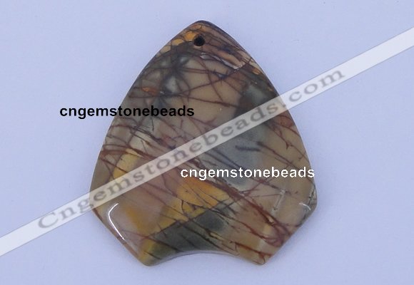 NGP146 2pcs 40*44mm fashion picasso jasper gemstone pendants