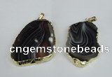 NGP1463 35*45mm - 45*55mm freeform botswana agate pendants