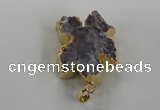 NGP1468 30*35mm - 35*40mm starfish druzy amethyst gemstone pendants