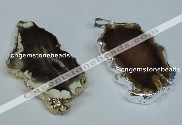 NGP1474 30*40mm - 40*50mm freeform agate gemstone pendants