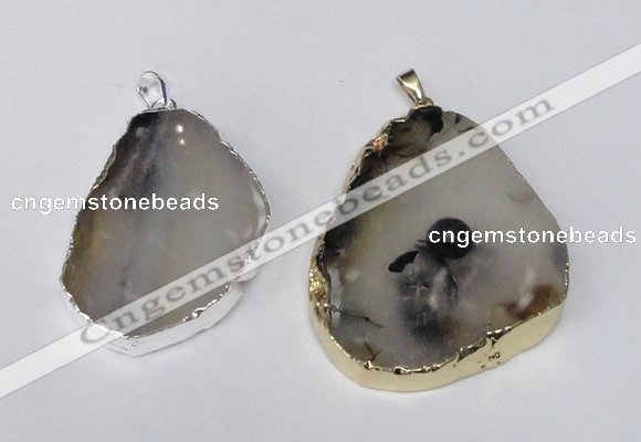 NGP1481 35*45mm - 45*55mm freeform montana agate pendants