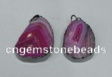 NGP1485 30*45mm - 40*50mm freeform plated druzy agate pendants