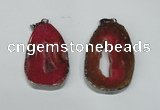 NGP1486 30*45mm - 40*50mm freeform plated druzy agate pendants