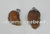 NGP1500 20*30mm - 25*50mm nuggets red agate gemstone pendants