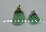 NGP1503 20*30mm - 25*50mm nuggets green fluorite pendants