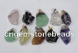 NGP1506 20*30mm - 25*50mm nuggets mixed quartz pendants