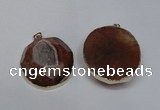 NGP1526 50*55mm - 55*60mm freeform druzy agate pendants