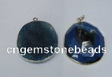 NGP1529 50*55mm - 55*60mm freeform druzy agate pendants