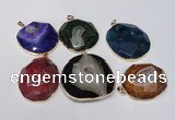 NGP1531 50*55mm - 55*60mm freeform druzy agate pendants