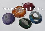 NGP1533 50*55mm - 55*60mm freeform druzy agate pendants