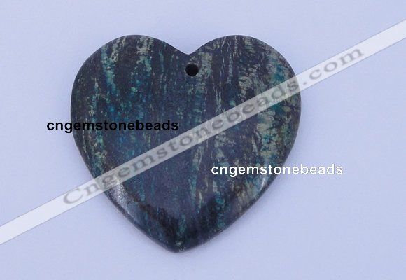 NGP154 2pcs 6*45mm heart fashion long spar stone pendants