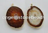 NGP1545 50*65mm - 55*75mm freeform druzy agate gemstone pendants