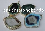 NGP1552 35*40mm - 45*55mm freeform druzy agate pendants