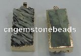 NGP1555 16*35mm - 18*40mm rectangle druzy agate pendants