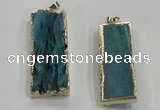 NGP1557 16*35mm - 18*40mm rectangle druzy agate pendants