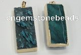 NGP1558 20*50mm - 22*50mm rectangle druzy agate pendants