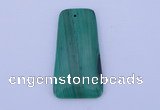 NGP157 2pcs 28*55mm trapezoid synthetic malachite pendants