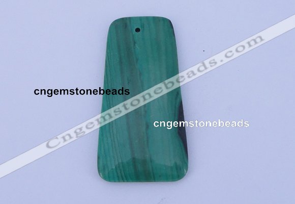 NGP157 2pcs 28*55mm trapezoid synthetic malachite pendants