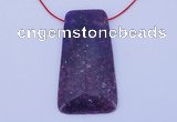 NGP158 2pcs 28*55mm trapezoid kunzite gemstone pendants