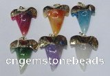 NGP1592 32*42mm - 35*45mm agate gemstone pendants