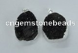 NGP1597 30*35mm - 35*40mm freeform druzy agate pendants