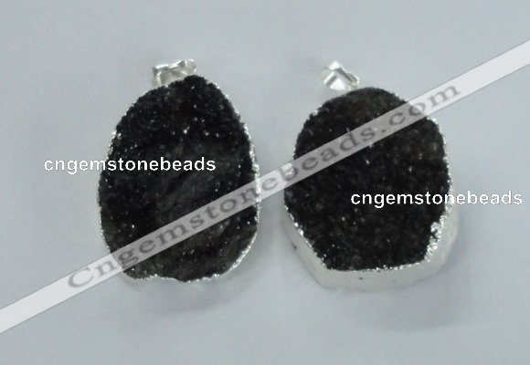 NGP1597 30*35mm - 35*40mm freeform druzy agate pendants