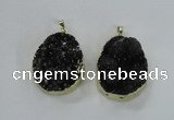 NGP1598 30*35mm - 35*40mm freeform druzy agate pendants