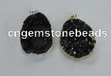 NGP1599 30*35mm - 35*40mm freeform druzy agate pendants