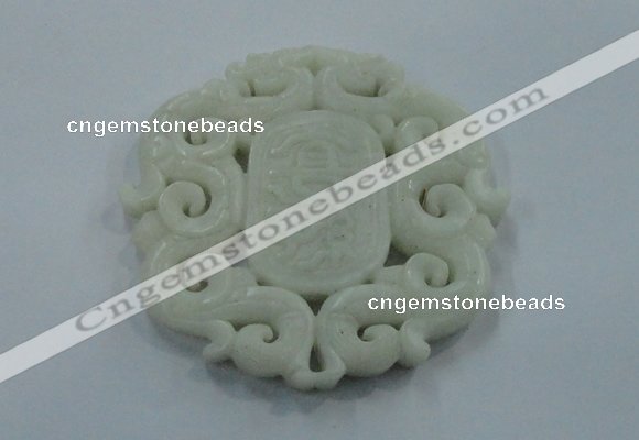 NGP1603 71*71mm Carved natural hetian jade pendants wholesale