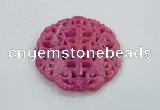 NGP1605 66*66mm Carved dyed natural hetian jade pendants wholesale