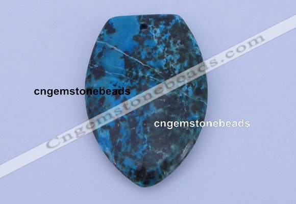 NGP162 2pcs 30*45mm fashion dyed chrysocolla gemstone pendants