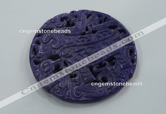 NGP1624 66*66mm Carved dyed natural hetian jade pendants wholesale