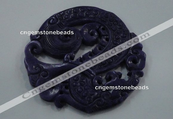 NGP1628 67*70mm Carved dyed natural hetian jade pendants wholesale