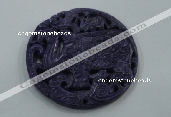 NGP1629 67*67mm Carved dyed natural hetian jade pendants wholesale
