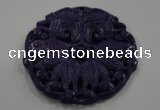 NGP1630 67*67mm Carved dyed natural hetian jade pendants wholesale
